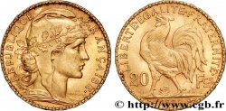 20 francs or Coq, Liberté Égalité Fraternité 1908 Paris F.535/2