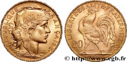 20 francs or Coq, Liberté Égalité Fraternité 1908 Paris F.535/2
