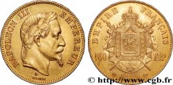 100 francs or Napoléon III, tête laurée 1869 Strasbourg F.551/13