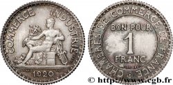 Essai en argent de 1 franc Chambres de Commerce 1920  Maz.2583 b