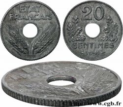 20 centimes État français, cannelures larges 1941  F.153/3