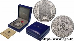 Belle Épreuve 15 écus / 100 francs Charlemagne 1990 Paris F5.2000 1