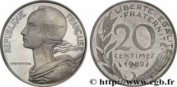Piéfort Argent de 20 centimes Marianne 1980 Pessac GEM.56 P2