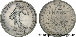 Piéfort Argent de 1/2 franc Semeuse 1980 Pessac GEM.91 P2