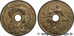 Essai perforé de 10 centimes Daniel-Dupuis, en Laiton 1911  GEM.34 14