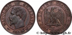Cinq centimes Napoléon III, tête nue 1854 Lille F.116/15