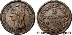 2 décimes Dupré 1796 Paris F.145/1