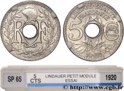 Essai de 5 centimes Lindauer, petit module 1920  F.122/1 FDC65 GENI