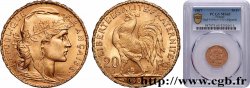 20 francs or Coq, Liberté Égalité Fraternité 1907 Paris F.535/1