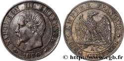 Cinq centimes Napoléon III, tête nue 1856 Paris F.116/30
