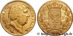 20 francs or Louis XVIII, tête nue 1818 Paris F.519/10