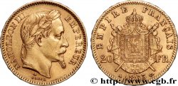 20 francs or Napoléon III, tête laurée 1863 Paris F.532/6