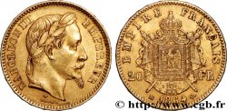20 francs or Napoléon III, tête laurée 1864 Strasbourg F.532/9