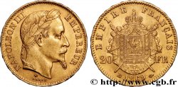 20 francs or Napoléon III, tête laurée, grand BB 1869 Strasbourg F.532/22