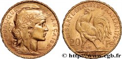 20 francs or Coq, Liberté Égalité Fraternité 1908 Paris F.535/2