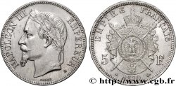 5 francs Napoléon III, tête laurée 1870 Strasbourg F.331/17
