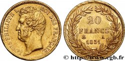 20 francs or Louis-Philippe, Tiolier, tranche inscrite en creux 1831 Paris F.524/2