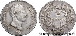 2 francs Napoléon Empereur, Calendrier grégorien 1806 Paris F.252/1