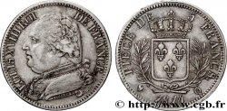 5 francs Louis XVIII, buste habillé 1814 Perpignan F.308/11