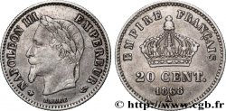 20 centimes Napoléon III, tête laurée, grand module 1868 Paris F.150/4