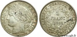 1 franc Cérès, IIIe République 1887 Paris F.216/9 SUP55 
