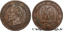 Deux centimes Napoléon III, tête laurée 1862 Strasbourg F.108A/5