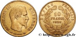 10 francs or Napoléon III, tête nue, grand module 1858 Paris F.506/5