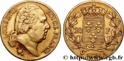 20 francs or Louis XVIII, tête nue 1820 Paris F.519/19