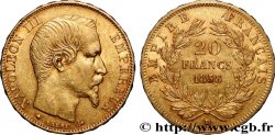 20 francs or Napoléon III, tête nue 1858 Strasbourg F.531/14