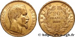 20 francs or Napoléon III, tête nue 1859 Paris F.531/15