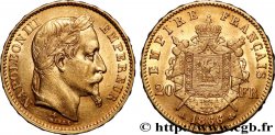 20 francs or Napoléon III, tête laurée 1866 Paris F.532/13