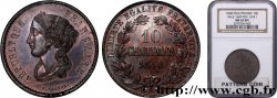 Concours de 10 centimes, essai en cuivre par Boivin, premier revers 1848 Paris VG.3133 