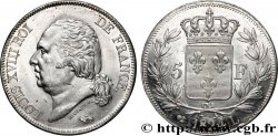 5 francs Louis XVIII, tête nue 1824 Bayonne F.309/94