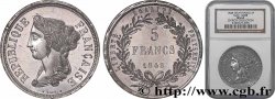 Concours de 5 francs, essai en étain par Boivin 1848 Paris VG.3062 var. fST63 NGC