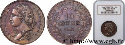 Concours de 10 centimes, essai en cuivre par Magniadas, premier revers 1848 Paris VG.3143 