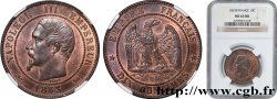 Dix centimes Napoléon III, tête nue 1853 Rouen F.133/3