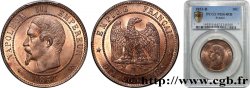 Dix centimes Napoléon III, tête nue 1853 Rouen F.133/3
