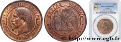 Dix centimes Napoléon III, tête nue 1856 Paris F.133/34