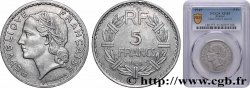 5 francs Lavrillier aluminium, 9 ouvert 1949  F.339/18 XF45 PCGS
