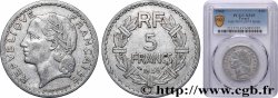 5 francs Lavrillier, aluminium, 9 fermé 1945  F.339/2 TTB45 PCGS