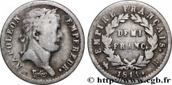 Demi-franc Napoléon Ier tête laurée, Empire français 1811 Rouen F.178/22