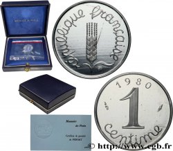 Piéfort argent de 1 centime Épi 1980 Pessac GEM.4 P2