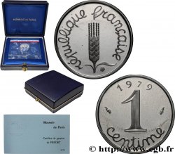 Piéfort argent de 1 centime Épi 1979 Pessac GEM.4 P2