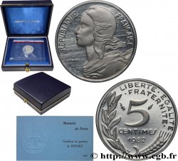 Piéfort argent de 5 centimes Marianne 1982 Pessac GEM.22 P2