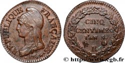 Cinq centimes Dupré, grand module 1797 Orléans F.115/28