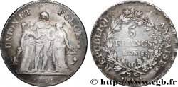 5 francs Union et Force, Union serré, avec glands intérieurs et gland extérieur 1797 Paris F.288/11