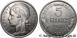 Concours de 5 francs, essai de Morlon en nickel 1933 Paris GEM.138 1