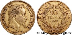 10 francs or Napoléon III, tête laurée 1862 Strasbourg F.507A/2