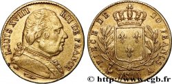 20 francs or Louis XVIII, buste habillé 1814 Paris F.517/2