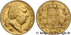 20 francs or Louis XVIII, tête nue 1818 Paris F.519/10